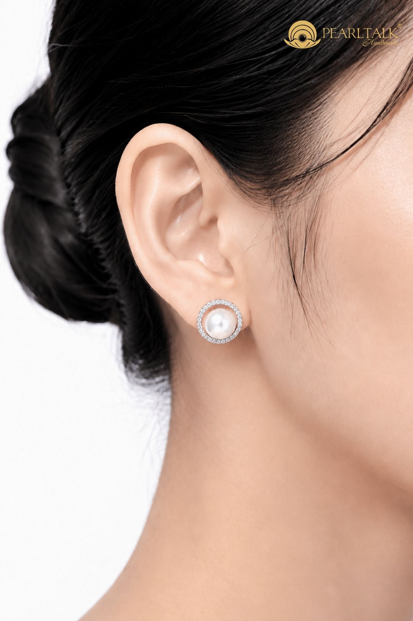 BÔNG TAI NGỌC TRAI TRẮNG 8.5 MM